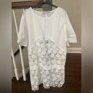 See By Chloe White Floral Embossed Dress size 10